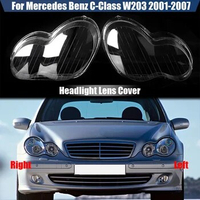 For Mercedes Benz C-Class W203 2001-2007 C180 C200 C230 Headlight Shell Lampshades Headlamp Cover Lamp Transparent Plexiglass
