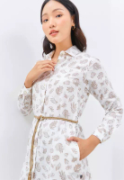 C2 Outfitters C2 Huetta Khaki Casual Maxi Shirt Wanita