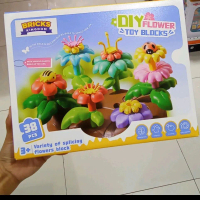 Mainan Building Block DIY Flower