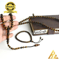 PAKET Tasbih Gelang Tali Arus Yuser Akar Bahar Hitam Serat Emas ASLI