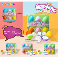 Mainan Telur Warna Warni - Mainan Edukasi Anak Bayi Mencocokan Bentuk Matching Egg Toys