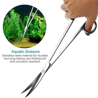 {DLGIFJIE} Aquarium Cleaning Tools Set Wave Scissors Tweezers Aquatic Plant Grass Trimming Stainless