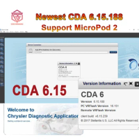 Newest CDA 6.15.188 CDA 6 15 Engineering Software Work with MicroPod 2 II for FLASH Downloader AND VIN EDITING for DODGE/CHRYSLE