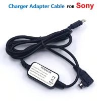 PW10AM PD USB Type C Power Bank Charger Adapter Cable For Sony Alpha A58 A99 A77 II DSLR-A100 A200 A230 A290 A330 A350 A380 A390