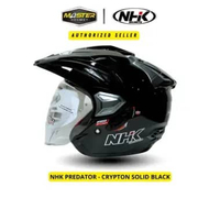 NHK Predator Crypton Double Visor Helm Half Face - Black XL