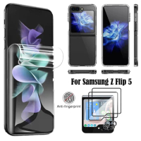 Hydrogel Film For Samsung Z Flip 5 Soft Case For Samsung Galaxy Z Flip 5 Camera Small Screen Protector Tempered Glass For Flip 5