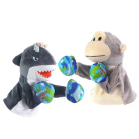 Animal Hand Puppets Plush Comfortable Animal Toy Boxing Sounding Puppets For Kids Birthday Christmas Shark Monkey Kid Puppets