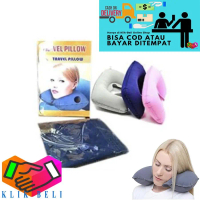 [SSM] Bantal Leher Travel Set WSD Bantal Kepala U Pillow Tiup Angin Inflatable