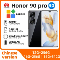Honor 90 Pro 5G Mobile Phone 6.78 Inch 120Hz Screen Snapdragon 8+ Gen 1 200MP Camera 5000mAh Battery NFC Smart used phone