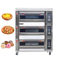 Good Quality Electric and Gas One Layer Bakery Industry 4 Deck 16 Tray Arabic Bread Double Layer Oven