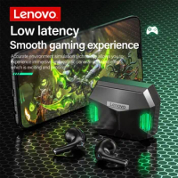 Original Lenovo Wireless GM5 Bluetooth 5.0 High Definition Battery Display Earphones E-sports Headset Skin-friendly Headphones