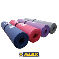 【 ALEX】C-1812 專業瑜珈墊-有氧 塑身 健身地墊 (附提袋) 雙面可用