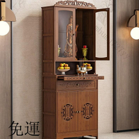 工廠現貨 免運 含發票 小戶型佛櫃 立櫃 佛臺 神臺 財神爺觀音像供奉防塵玻璃門 神桌 神明桌 供桌 佛桌
