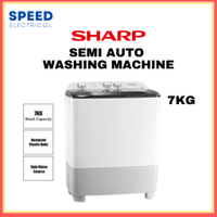 [SABAH ONLY] SHARP SEMI AUTO WASHING MACHINE 7KG EST7015  Semi-automatic Washing Machine  MESIN BASU
