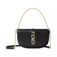 Fendi F'graphy Wallet On Chain Leather Black Ghw