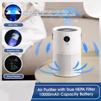 Wireless Air Purifier for Home/Car True HEPA Filter Remove Formaldehyde ,Smoking and Dust Air Cleaner