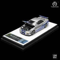 TM 1:64尼桑Gtr R34開蓋版速度與激情涂裝仿真合金汽車模型限量版702