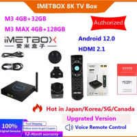[In-Stock]IMETBOX M3 Max TV box, 4G 128G 8K Android 12 hot in Korea, Japan, USA, Australia, Thailand, Singapore, UK vs SVICLOUD