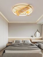 日式侘寂風原木臥室客廳燈具新款現代帶射燈房間走廊過道吸頂燈具