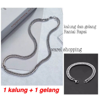 PAKET HEMAT SATU SET KALUNG DAN GELANG TITANIUM HARGA TERMURAH