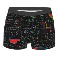 Custom Amazing World Of Mathematics Boxers Shorts Men's Science Physical Briefs Underwear Fashion Underpants