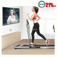 Foldable Electric Treadmill With Mini Handrail Electric Running Training Fitness Treadmill Intelligent Body Sensing Home Fitness