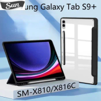 For SAMSUNG Galaxy Tab S9 11.0" S9+ 12.4-inch Acrylic PU Leather Case Tab S9 FE Wi-Fi 5G SM-X510 S9 FE Plus 12.4 With Pen Slot