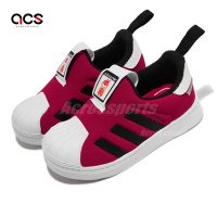 Adidas 休閒鞋 Superstar 360 I 愛迪達 運動童鞋 海外限定 貝殼頭 套腳 輕便 小童 紅 白 FX4869