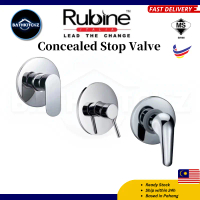 BATHKITCHZ Solid Brass Chrome Concealed Stop Valve Bathroom Stopcock Toilet Water Control Valve