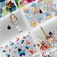 Floral Pattern Crystal Clear Case for Apple Macbook Air 13 M1 Chip Pro 13 A2338 2022 Retina Pro M2 13 14 15 16 Inch A2485 A1466