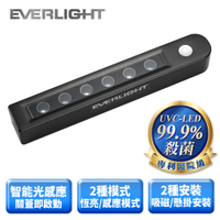 【EVERLIGHT】億光 UV-C LED 光感應殺菌燈 馬桶殺菌除味 USB充電(白色/黑色)
