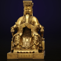 黃銅玉皇大帝王母娘娘神像擺件道教居家供奉佛像工藝品風水裝飾品