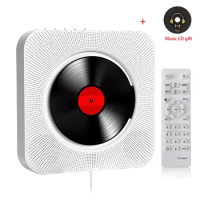 lotorasia CD Player Built-in Speaker Stereo CD Players Wall Mountable CD Music Player with IR Remote Control Supports FM