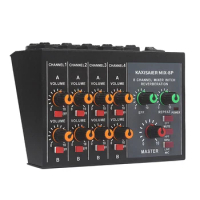 Karaoke Mixer Professional 8 Channel Studio Audio DJ Mixing Console Amplifier Digital Microphone Sound Mixer(EU Plug)