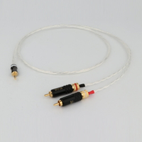 odin鍍銀3.5 2.5mm轉雙蓮花音頻線一分二2RCA連接音響功放轉接線
