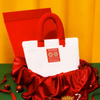 ( พร้อมส่ง ) Wiggle Wiggle Corduroy Tote Bag กระเป๋าถือ
