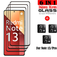 For Xiaomi Redmi Note 13 Glass Redmi Note 13 Pro Tempered Glass Full Glue Cover Screen Protector For Redmi Note 13 Camera Film
