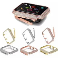 New Luxury Crystal Diamond Case For Apple watch 6 5 4 SE 44mm 40mm High-end watch case for iwatch 3 42mm 38mm Diamond metal case