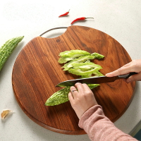 中式花梨木圓形整木砧板切菜板實木廚房家用大號刀板加厚案板面板