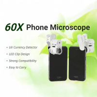 Mikroskop Mini Clip On Pembesaran 60X with LED UV