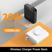 4 in 1 Wireless Charger Power Bank with AC Plug 10000mAh 22.5W Fast Charger Powerbank for iPhone 14 13 Samsung Xiaomi Powerbank