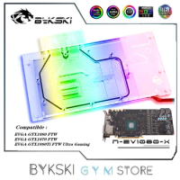 Bykski GPU Water Block For EVGA GTX1080/1070 FTW/GTX1070 Ti FTW Ultra GAMING/Full Cover Graphics Card Copper Radiator N-EV1080-X