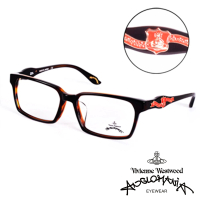 【Vivienne Westwood】ANGLO MANIA系列－英倫龐克徽章光學眼鏡(AN241-02－橘)