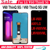 Original For LG V60 ThinQ 5G UW LCD Display LM-V600 A001LG LM-V600VML Touch Screen Digitizer Assembly