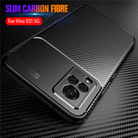 Beetle Matte Phone Case On The For Vivo V21 5G Carbon Fiber Soft Cover for vivo v21 v21e v 21 21e Y73 5G Protective Case