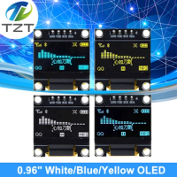 TZT 4pin 0.96" White/Blue/Yellow blue 0.96 inch OLED 128X64 OLED Display Module 0.96" IIC I2C Communicate for arduino