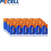 30PCS PKCELL 6LR61 9v battery E22 MN1604 522 1604A 9 v alkaline battery replace 6f22 For Microphone Toy