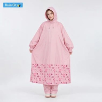 Rain City Jas Hujan Gamis Celana Karina Jas Hujan Wanita Dewasa PINK