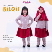 Bilqis set celana hijab | labebah | Allea set celana set hijab | Luna pajamas | setelan anak adem