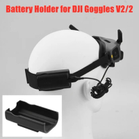 Battery Holder Bracket for DJI Avata/FPV Combo Goggles V2/2 Drone Head Strap Battery Storage Case Back Clip for Flying Glasses